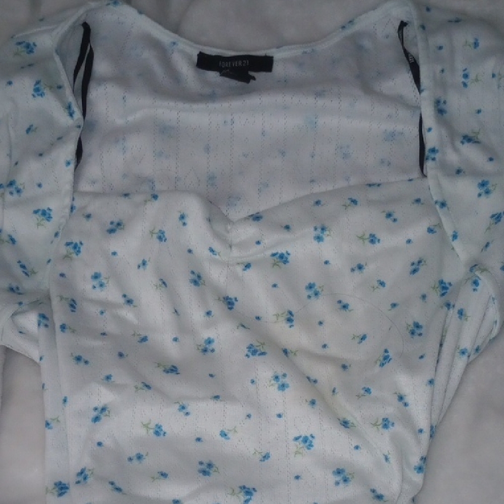 Forever 21 Blue Floral Blouse
